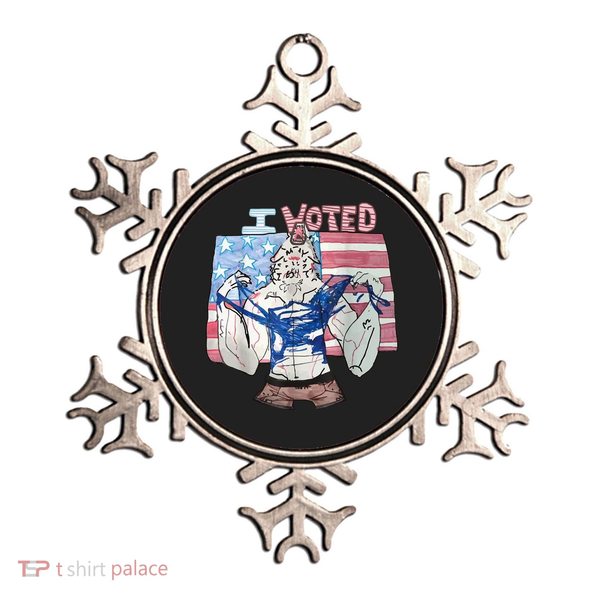 I Voted Werewolf Funny Ornament