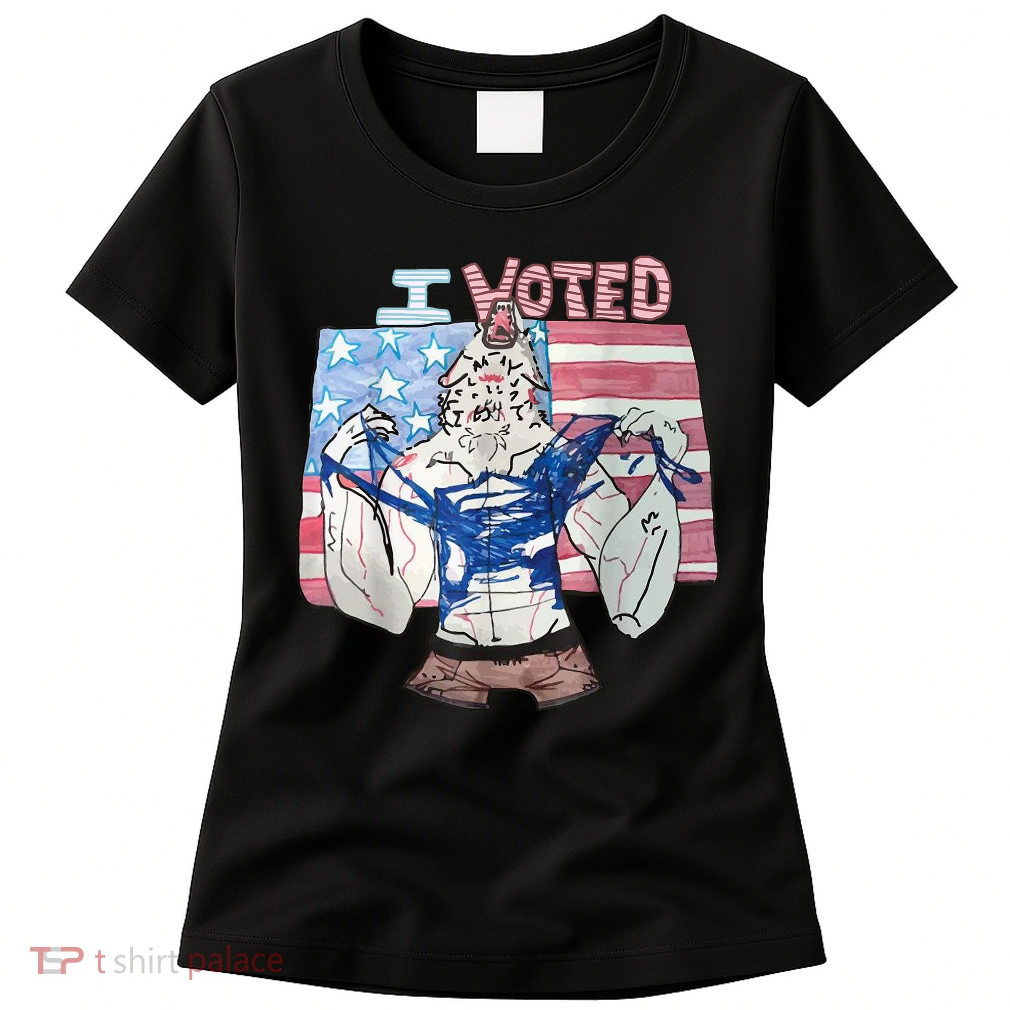 I Voted Werewolf Funny Women's T-Shirt