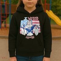 I Voted Werewolf Funny Kids Hoodie thumb 3