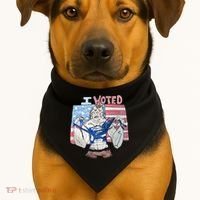 I Voted Werewolf Funny USA-Made Doggie Bandana thumb 1