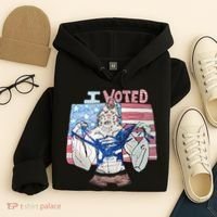 I Voted Werewolf Funny Hoodie thumb 4