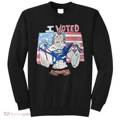 I Voted Werewolf Funny Sweatshirt