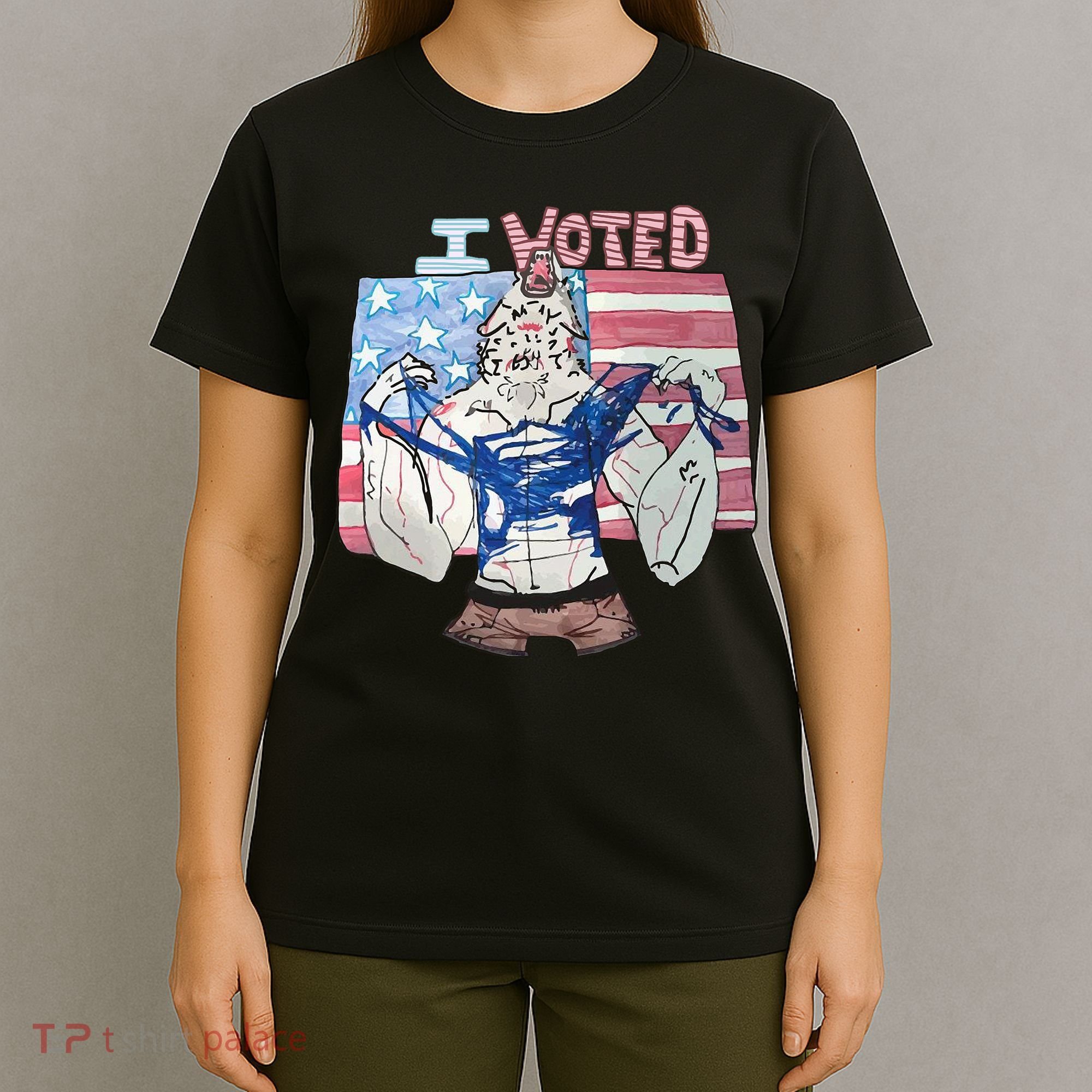 I Voted Werewolf Funny T-Shirt