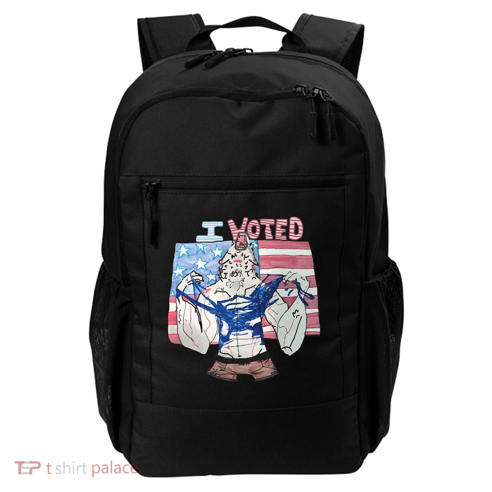 I Voted Werewolf Funny Backpack