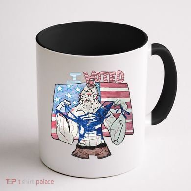I Voted Werewolf Funny Coffee Mug back