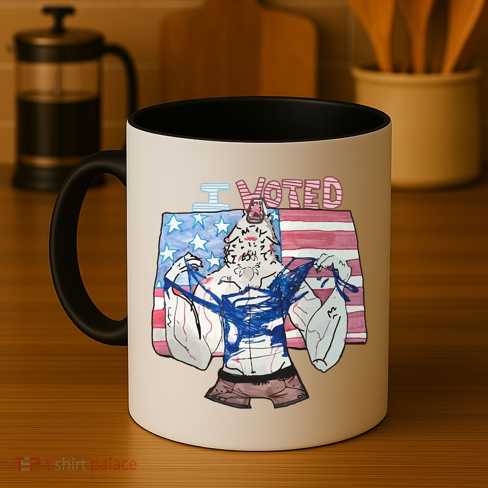 I Voted Werewolf Funny Coffee Mug