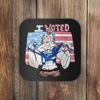 I Voted Werewolf Funny Coaster thumb 0