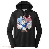 I Voted Werewolf Funny Performance Fleece Hoodie thumb 0