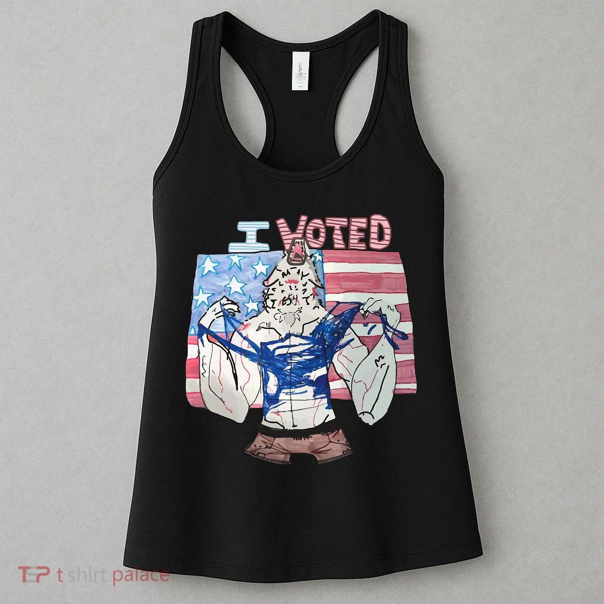 I Voted Werewolf Funny Women's Tank Top