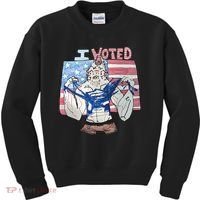 I Voted Werewolf Funny Kids Sweatshirt thumb 0