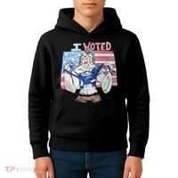 I Voted Werewolf Funny Kids Hoodie thumb 4