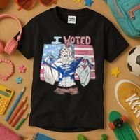 I Voted Werewolf Funny Kids T-Shirt thumb 3