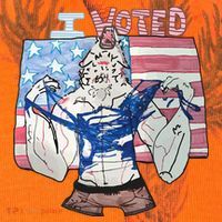 I Voted Werewolf Funny Kati Licensed 12" Camo Cuffed Beanie thumb 2