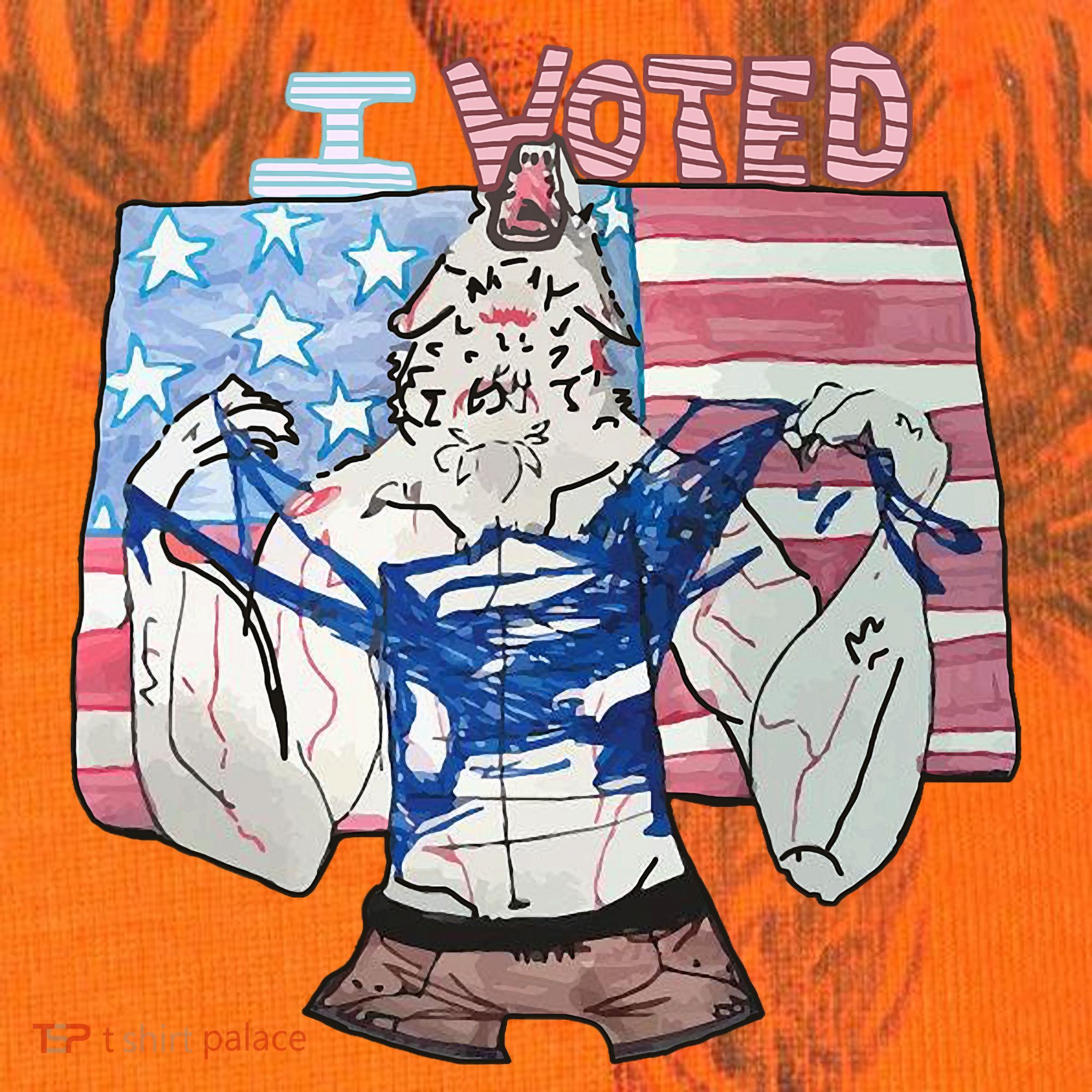 I Voted Werewolf Funny Kati Licensed 12" Camo Cuffed Beanie