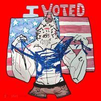 I Voted Werewolf Funny Santa Hat thumb 1