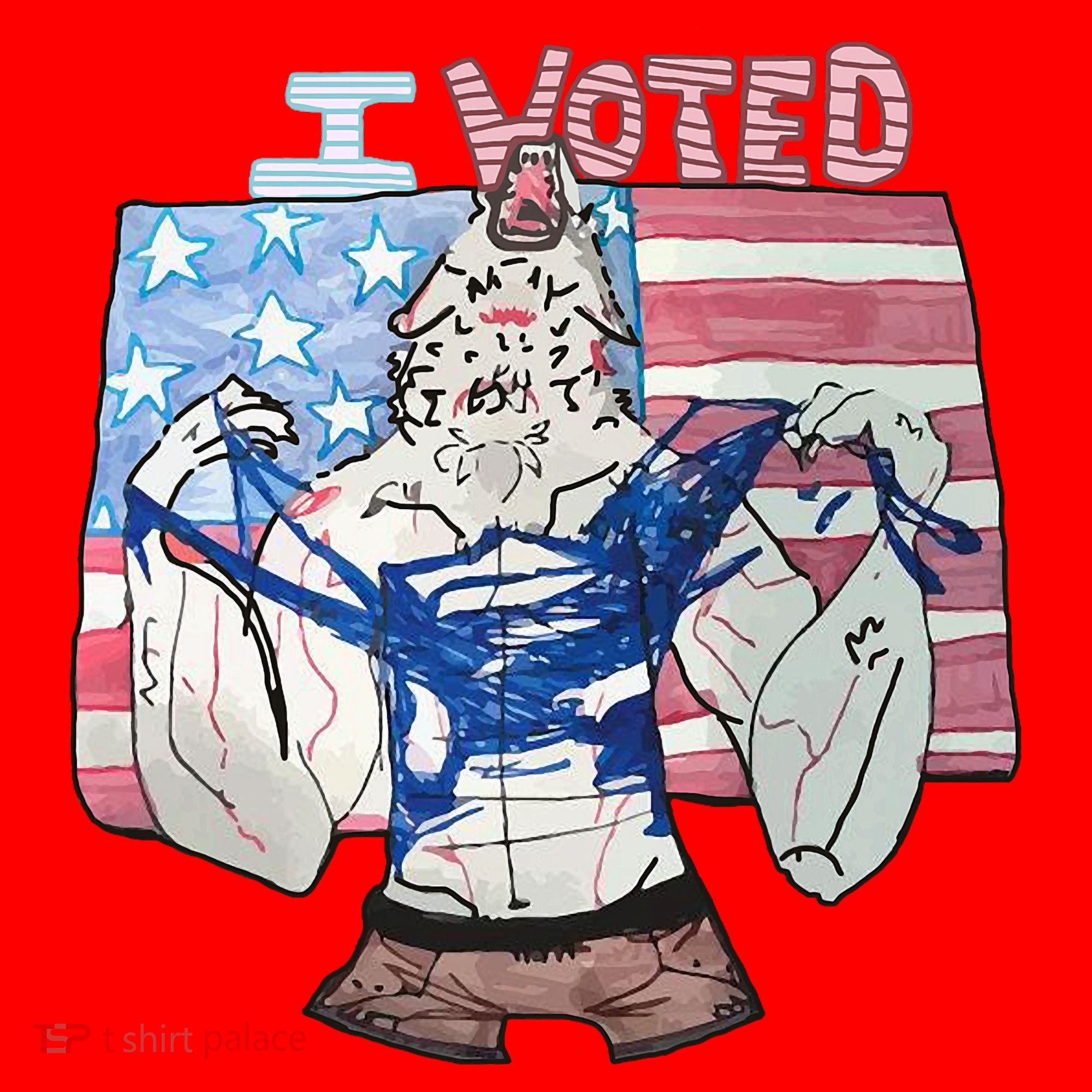 I Voted Werewolf Funny Santa Hat