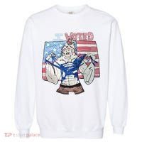 I Voted Werewolf Funny Garment-Dyed Sweatshirt thumb 0