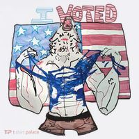 I Voted Werewolf Funny Garment-Dyed Sweatshirt thumb 2