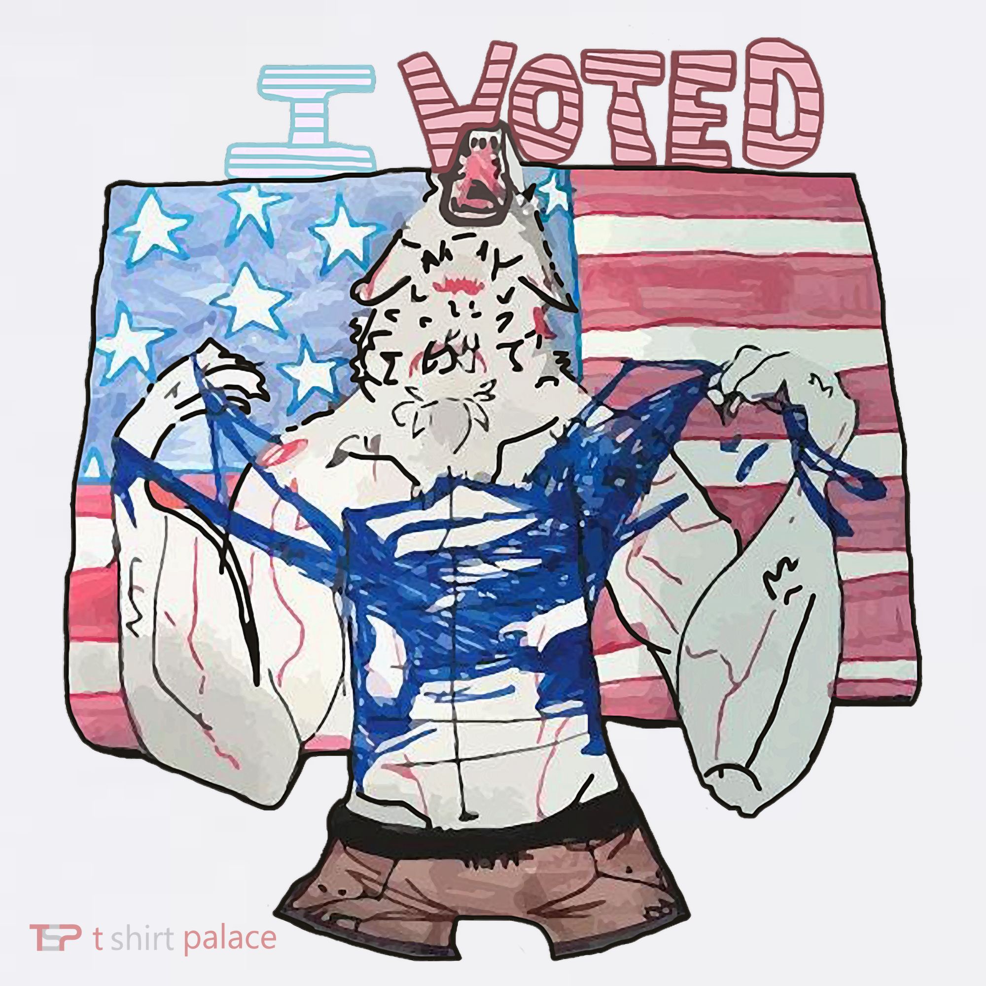 I Voted Werewolf Funny Garment-Dyed Sweatshirt