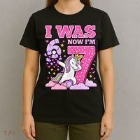 I Was 6 Now I'm 7 Unicorn Girl 67 Birthday  T-Shirt thumb 4