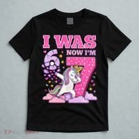 I Was 6 Now I'm 7 Unicorn Girl 67 Birthday  T-Shirt thumb 5
