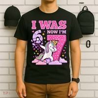 I Was 6 Now I'm 7 Unicorn Girl 67 Birthday  T-Shirt thumb 6
