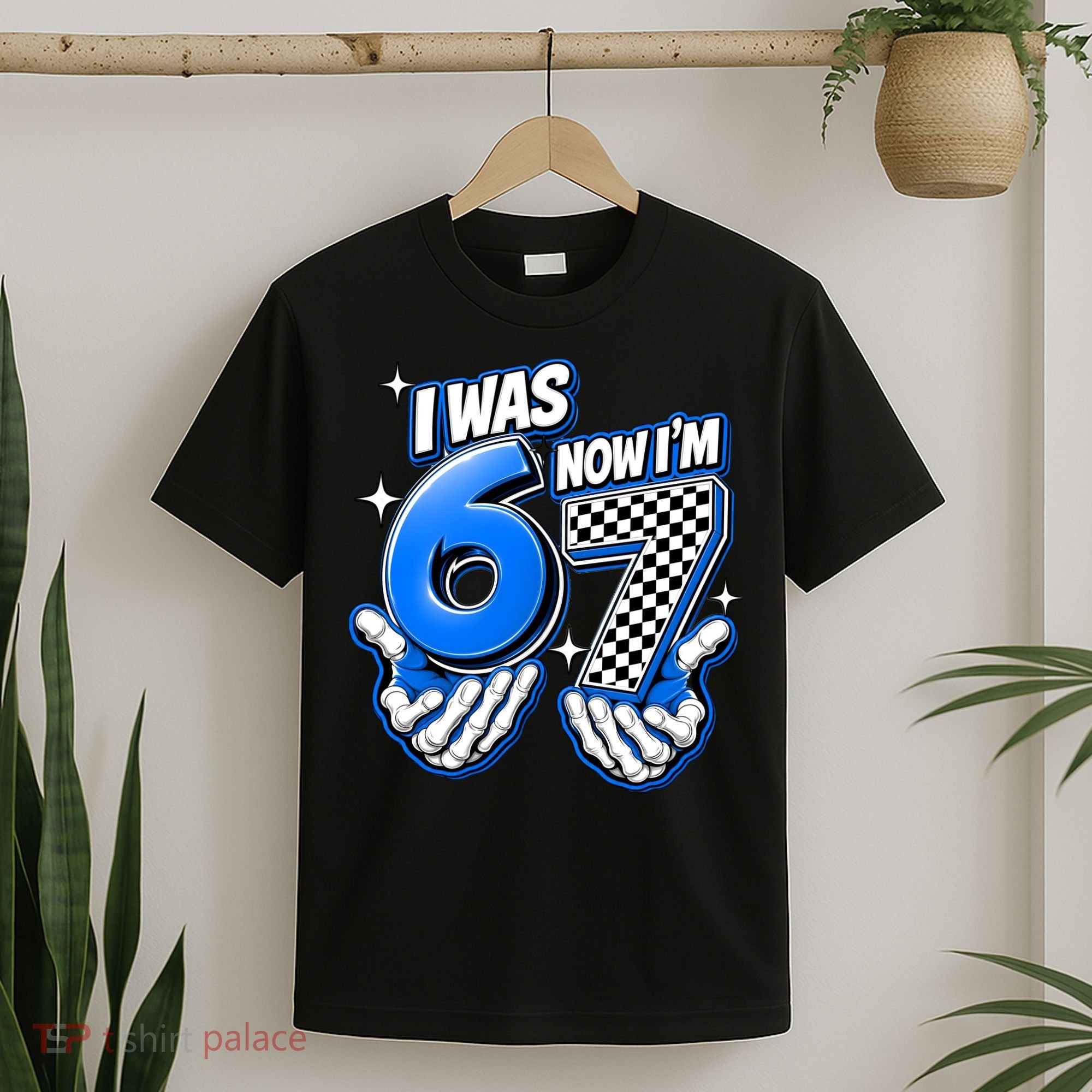 I Was 6 Now Im 7 Birthday 67 7th Birthday T-Shirt