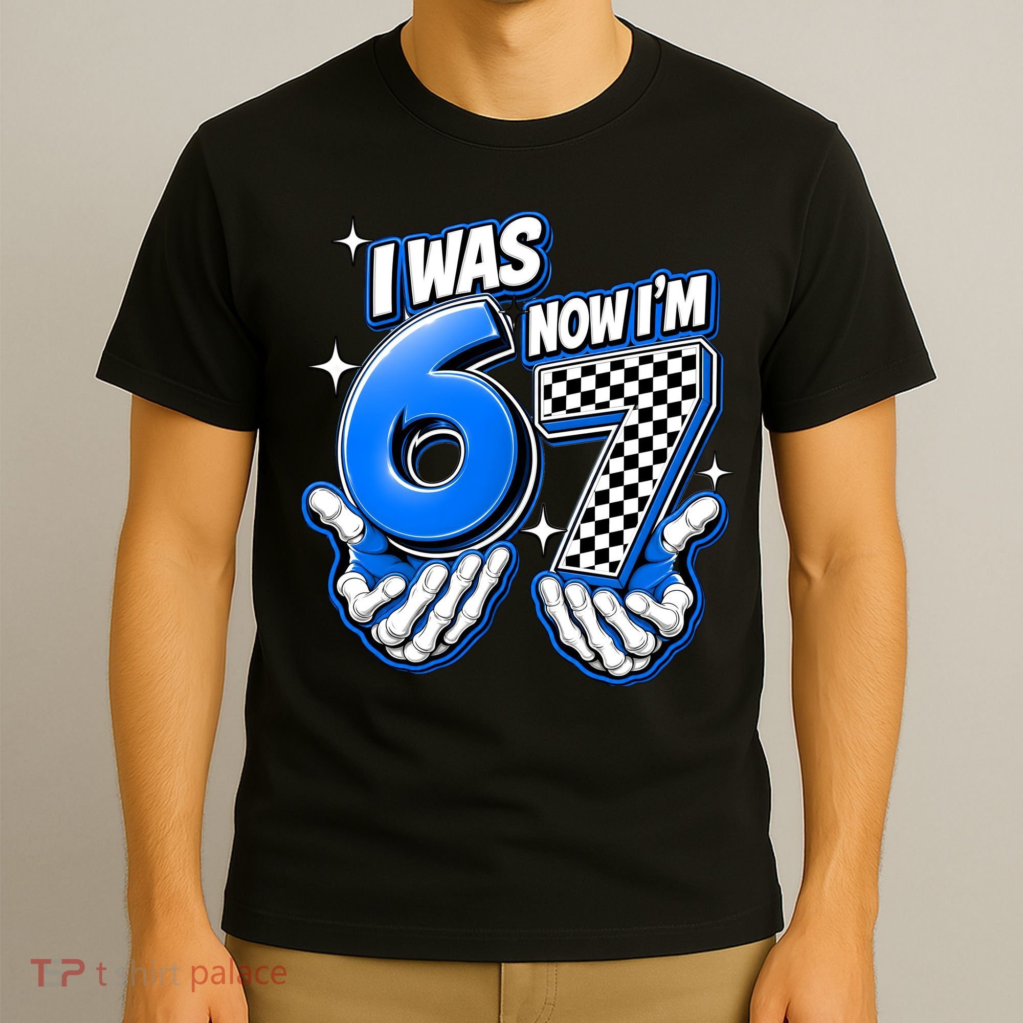 I Was 6 Now Im 7 Birthday 67 7th Birthday T-Shirt