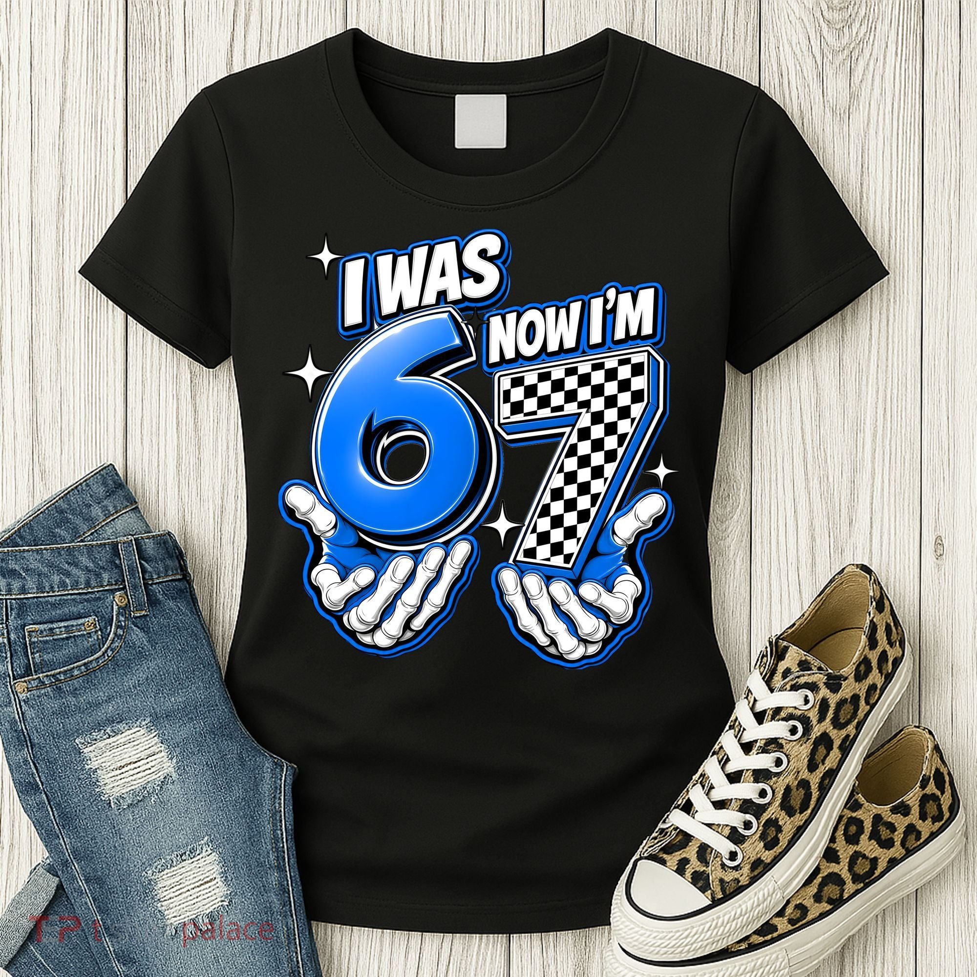 I Was 6 Now Im 7 Birthday 67 7th Birthday Women's T-Shirt