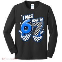 I Was 6 Now Im 7 Birthday 67 7th Birthday Kids Long Sleeve Shirt thumb 0