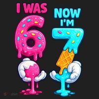 I Was 6 Now I'm 7 Year Old Birthday Six Seven Meme 67 Women's Sweatshirt thumb 2