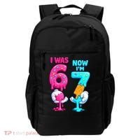 I Was 6 Now I'm 7 Year Old Birthday Six Seven Meme 67 Backpack thumb 0