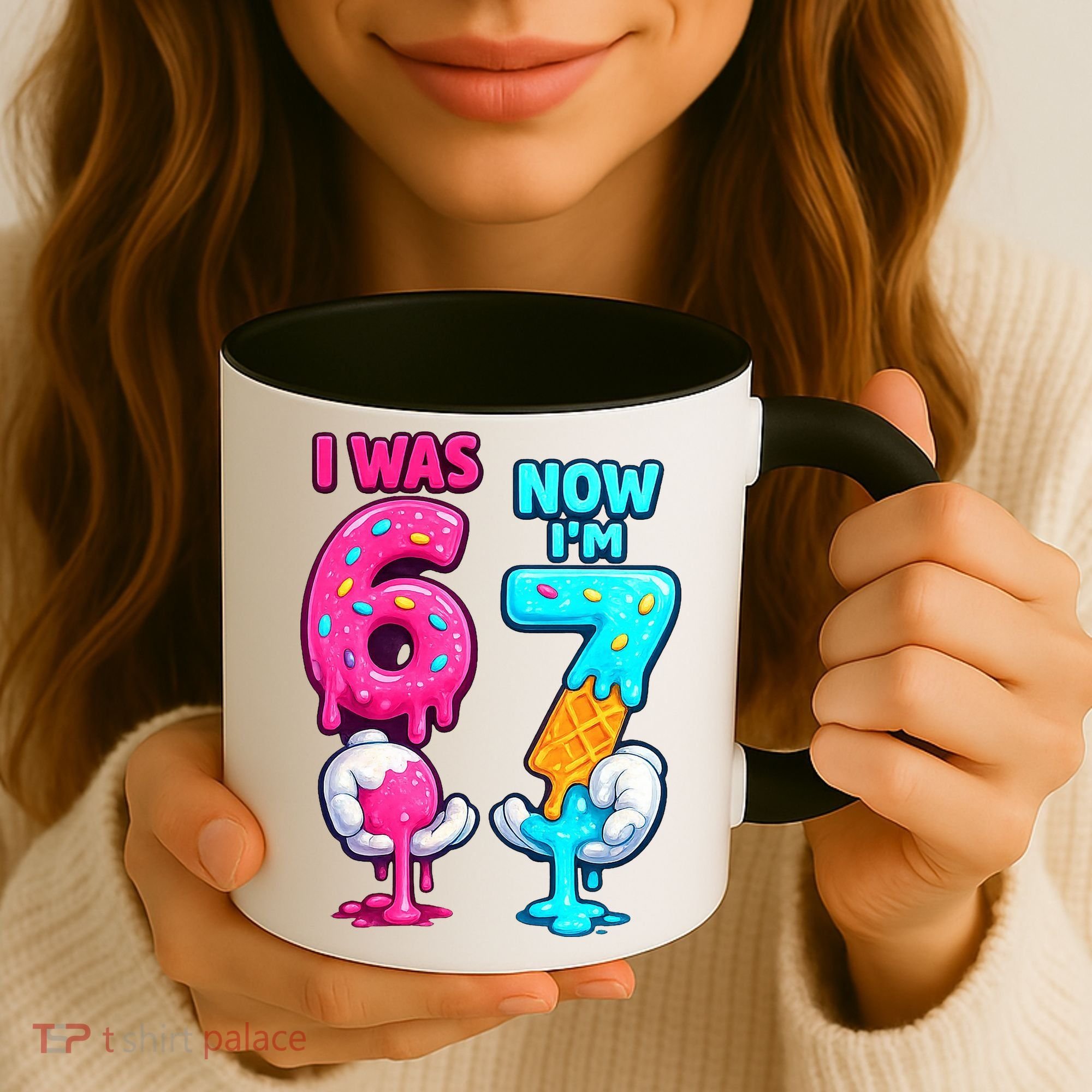 I Was 6 Now I'm 7 Year Old Birthday Six Seven Meme 67 Coffee Mug