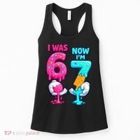 I Was 6 Now I'm 7 Year Old Birthday Six Seven Meme 67 Women's Tank Top thumb 0