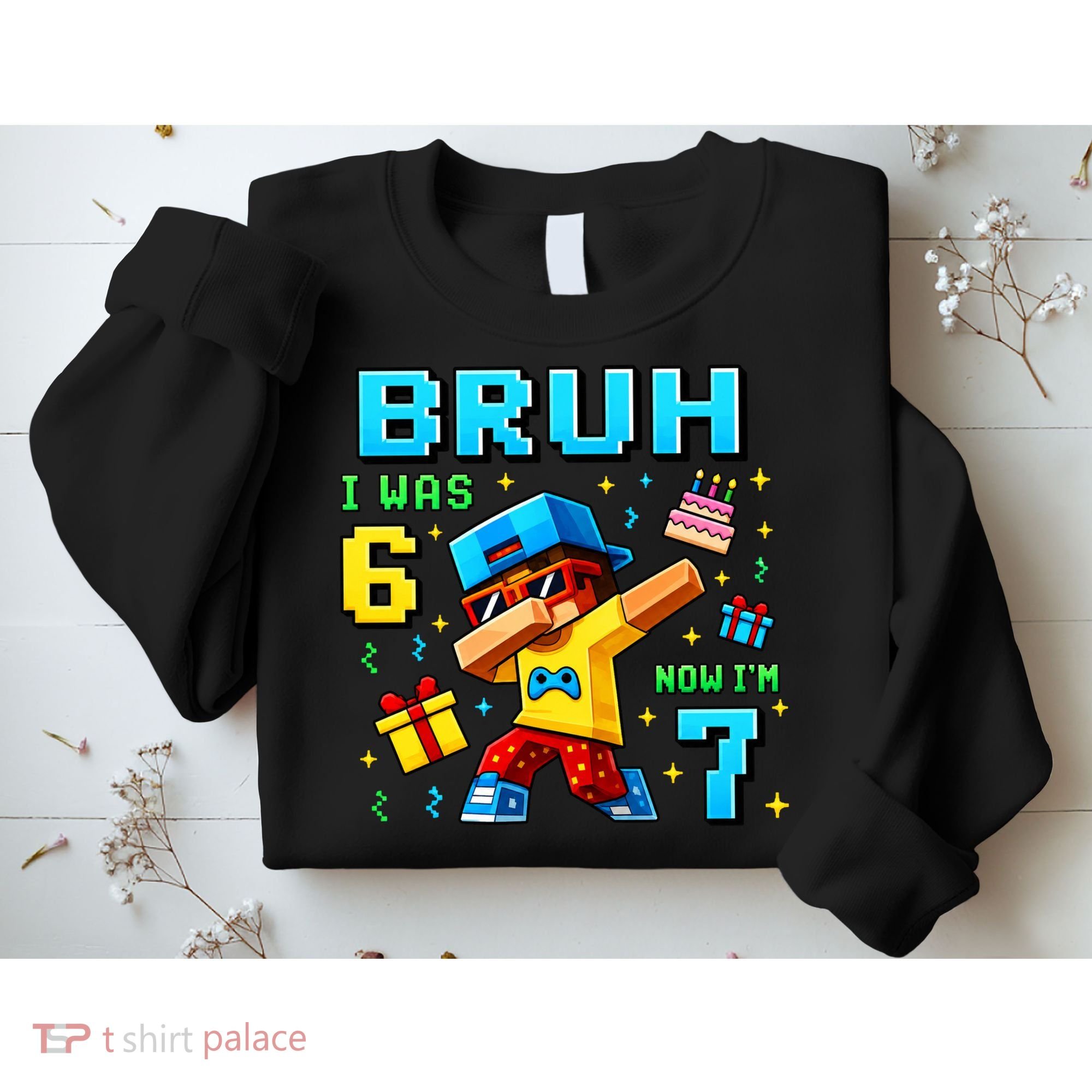 I Was 6 Now I'm 7 7th Birthday 67 Meme Boys Gaming Sweatshirt