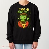 I Was 6, Now I'm 7 Years Old 6-7 Meme 7th Birthday Women's Sweatshirt thumb 0