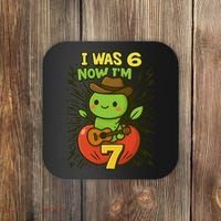 I Was 6, Now I'm 7 Years Old 6-7 Meme 7th Birthday Coaster thumb 0