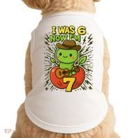 I Was 6, Now I'm 7 Years Old 6-7 Meme 7th Birthday Doggie Tank thumb 0