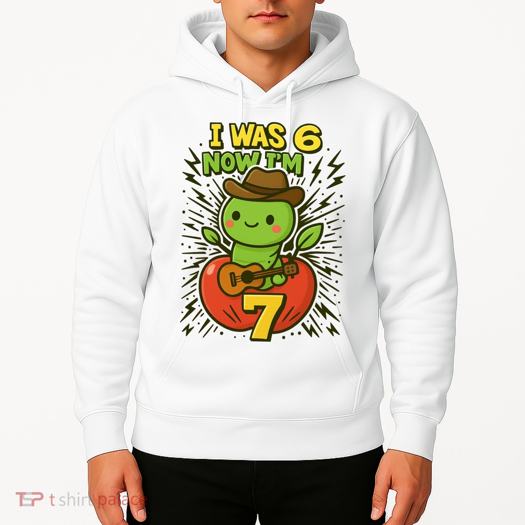 I Was 6, Now I'm 7 Years Old 6-7 Meme 7th Birthday Hoodie