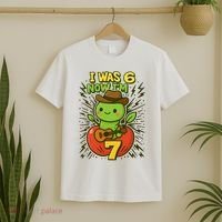 I Was 6, Now I'm 7 Years Old 6-7 Meme 7th Birthday T-Shirt thumb 2