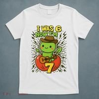 I Was 6, Now I'm 7 Years Old 6-7 Meme 7th Birthday T-Shirt thumb 5
