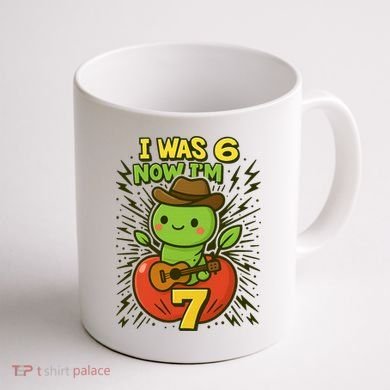 I Was 6, Now I'm 7 Years Old 6-7 Meme 7th Birthday Coffee Mug back