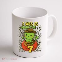 I Was 6, Now I'm 7 Years Old 6-7 Meme 7th Birthday Coffee Mug thumb 1