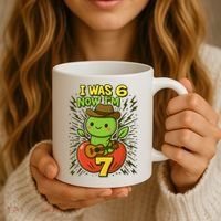I Was 6, Now I'm 7 Years Old 6-7 Meme 7th Birthday Coffee Mug thumb 3