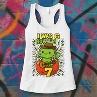 I Was 6, Now I'm 7 Years Old 6-7 Meme 7th Birthday Women's Tank Top thumb 3