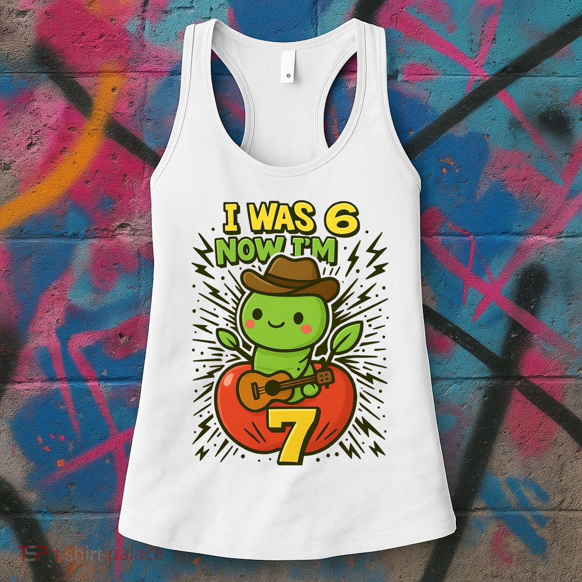 I Was 6, Now I'm 7 Years Old 6-7 Meme 7th Birthday Women's Tank Top
