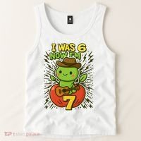 I Was 6, Now I'm 7 Years Old 6-7 Meme 7th Birthday Tank Top thumb 2