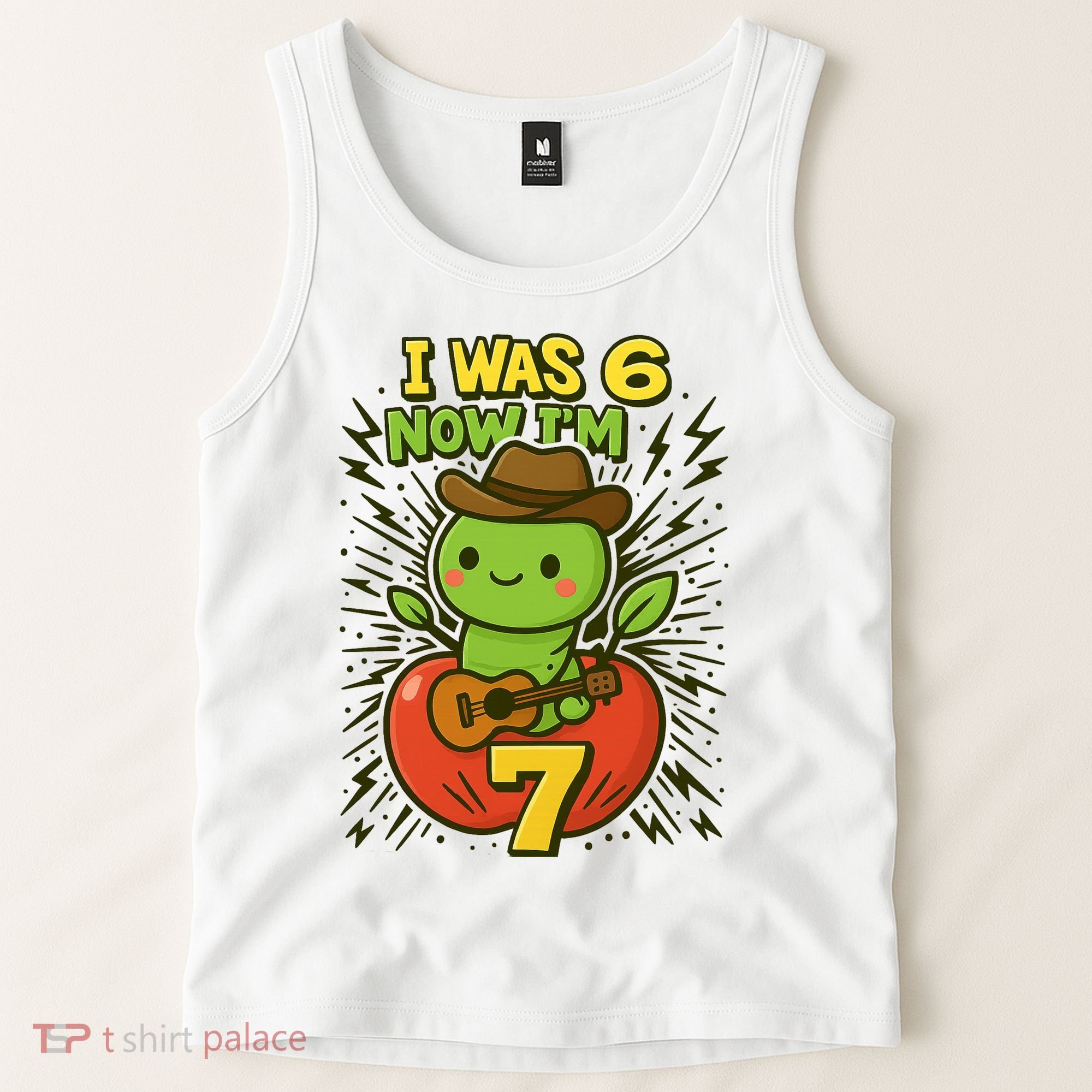 I Was 6, Now I'm 7 Years Old 6-7 Meme 7th Birthday Tank Top