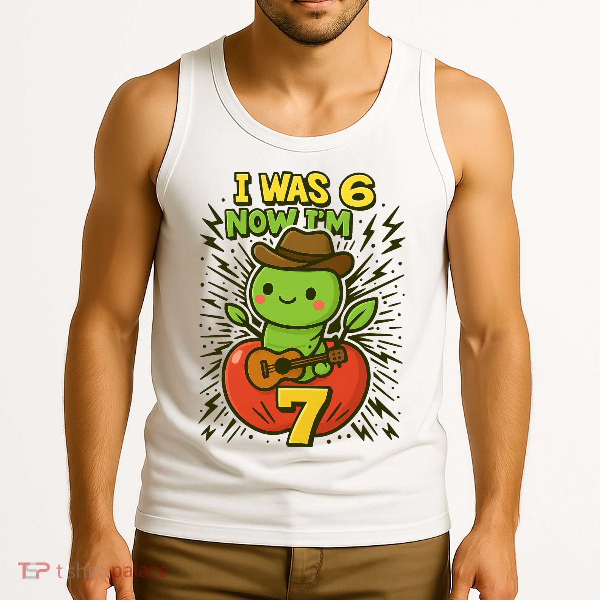 I Was 6, Now I'm 7 Years Old 6-7 Meme 7th Birthday Tank Top