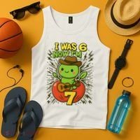 I Was 6, Now I'm 7 Years Old 6-7 Meme 7th Birthday Tank Top thumb 4